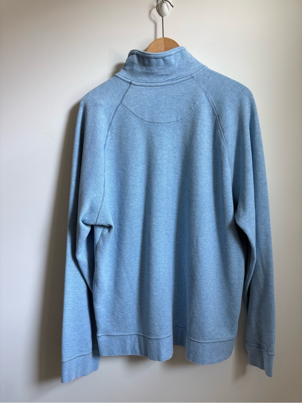 Tommy Bahama North Port 1/2 Zip Pullover Light Blue Cotton Tencel Large - Picture 3 of 13
